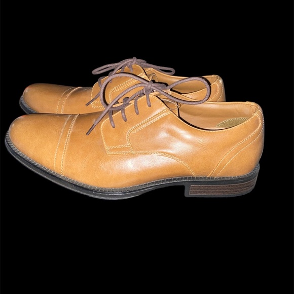 George Men's Branford Casual Dress Oxfords Brown Cap Toe Lace Up Size 11 - Picture 4 of 5